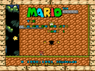 Mario the Archaeologist part 1 Title Screen